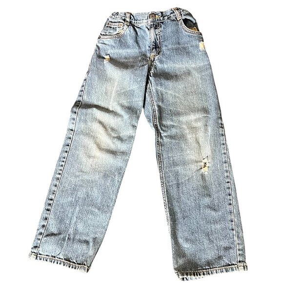 Gymboree Kids 100% Cotton Distressed Blue Denim Jeans, Size 10 - Picture 8 of 8